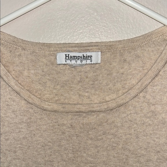 Fitted Tan Cream Sleeveless Tank Top - Picture 3 of 5